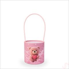 Hortum Saplı Ayıcık Kutu Küçük Boy - 12 cm