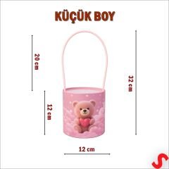 Hortum Saplı Ayıcık Kutu Küçük Boy - 12 cm