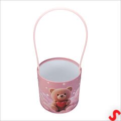 Hortum Saplı Ayıcık Kutu Küçük Boy - 12 cm