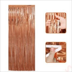 Kapı, Duvar ve Arka Fon Saçaklı Perde 1mt x 2mt - Rose Gold