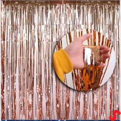 Kapı, Duvar ve Arka Fon Saçaklı Perde 1mt x 2mt - Rose Gold