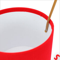 Hortum Saplı Kırmızı Kadife Kutu Orta Boy - 14 cm