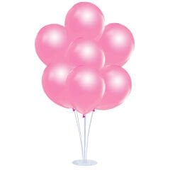 Balon Standlı, 7 Adet - Metalik Pembe Balon