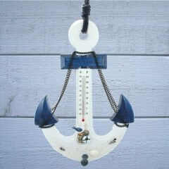 Marin Dekoratif Çapa, Termometreli, 37 cm