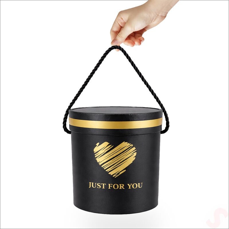 Just For You Silindir Hediye Kutusu 18,5 cm Büyük Boy – Siyah