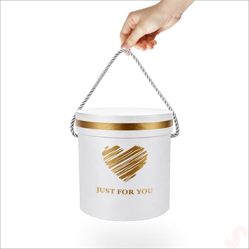Just For You Silindir Hediye Kutusu 15,5 cm Orta Boy – Beyaz