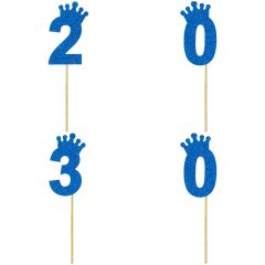 Eva Simli Rakam Pasta Süsü, 19cm x 7,5cm - 1 Adet Mavi 9