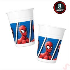 Spiderman Crime Fighter Plastik Bardak - 8 Adet