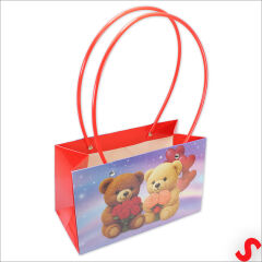 Teddy Baskılı Karton Hediye Çantası 22×13,5×10,5 cm