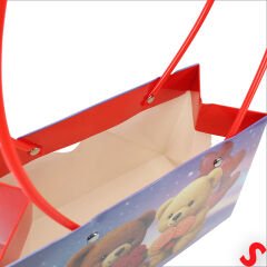 Teddy Baskılı Karton Hediye Çantası 22×13,5×10,5 cm