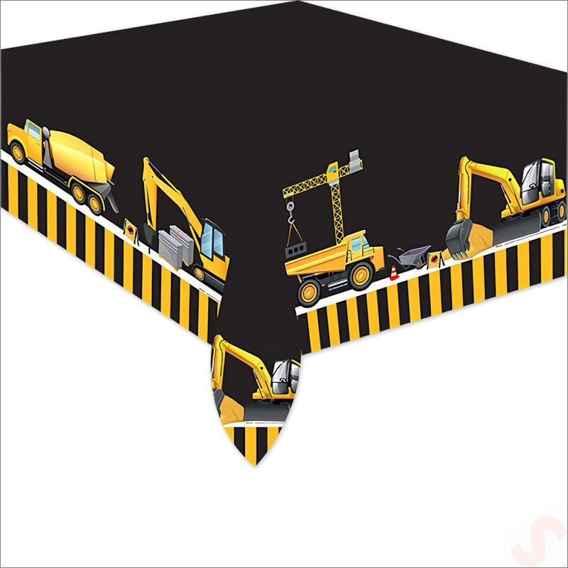 İnşaat Partisi Masa Örtüsü - 120cm x 180cm