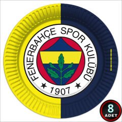 Fenerbahçe SK Karton Tabak - 23cm x 8 Adet