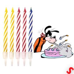 Altlıklı Sönmeyen Sihirli Mum - 6,5 cm x 10 Adet