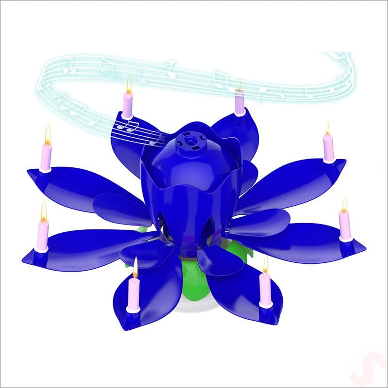 Kendiliğinden Açılan ve Müzikle Dönen Doğum Günü Mumu