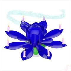 Kendiliğinden Açılan ve Müzikle Dönen Doğum Günü Mumu