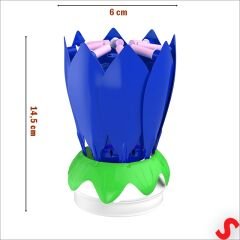 Kendiliğinden Açılan ve Müzikle Dönen Doğum Günü Mumu