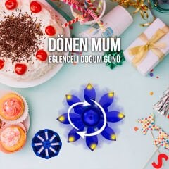 Kendiliğinden Açılan ve Müzikle Dönen Doğum Günü Mumu