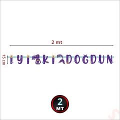Pırıltılı Deniz Kızı İyiki Doğdun Banner, 2 mt