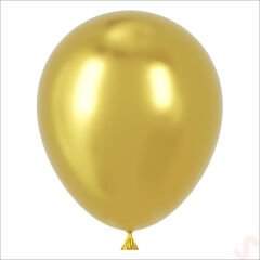 Mirror Ayna Krom Balon, 30cm x 5 Adet - Altın