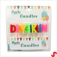 İyiki Doğdun Renkli Harf Mum Seti, 6 cm