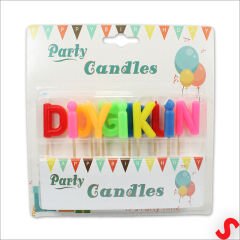 İyiki Doğdun Renkli Harf Mum Seti, 6 cm