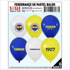 Fenerbahçe SK Pastel Balon, 30cm x 6 Adet