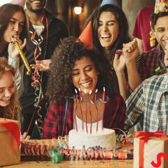 Kırmızı Metalik Krom Renkli Spiral Pasta Mumu 14 cm - 6 Adet