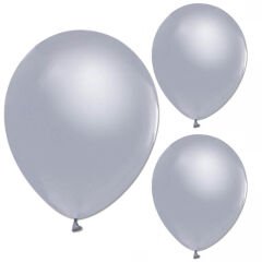Balon Standlı, 7 Adet - Metalik Gümüş Balon