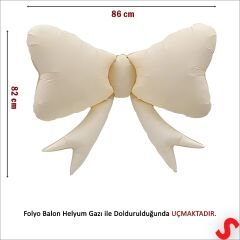Fiyonk Folyo Balon, 86 cm x 82 cm - Retro Krem