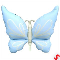 Kelebek Folyo Balon, 94 cm x 73 cm - Retro Mavi