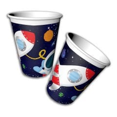 Kozmik Galaksi Uzay Temalı Karton Bardak - 8 Adet
