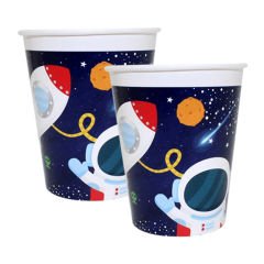 Kozmik Galaksi Uzay Temalı Karton Bardak - 8 Adet