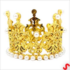 İncili Plastik, Pasta Süsleme Tacı 8 cm x 5 cm - Altın