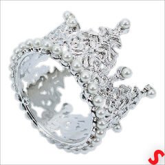 İncili Plastik, Pasta Süsleme Tacı 8 cm x 5 cm - Gümüş