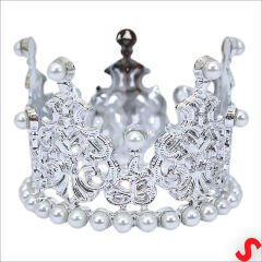 İncili Plastik, Pasta Süsleme Tacı 8 cm x 5 cm - Gümüş