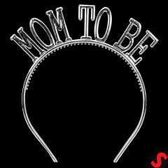 Mom To Be, Parlak Metal Görünümlü Plastik Taç - Gümüş