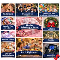 Grogren Kurdele, 2,5 cm x 23 mt - Pembe