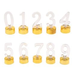 Led Işıklı Pleksi Rakam, Çok Renkli Işık, Altın