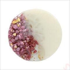 Pembe Taşlı 6,50 cm Epoksi Magnet - 1 Adet