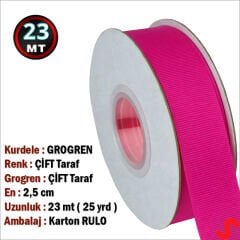 Grogren Kurdele, 2,5 cm x 23 mt - Fuşya