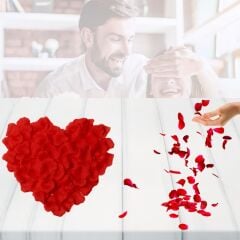 Yapay Gül Yaprakları, 300 Adet - Kırmızı