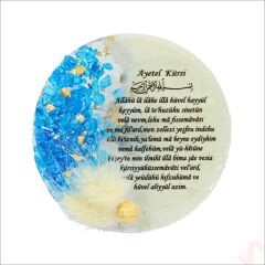 Kutulu ve SüSLü Mavi Taşlı 6,50 cm Epoksi Magnet - 1 Adet