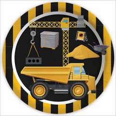 İnşaat Partisi Karton Tabak - 23cm x 8 Adet