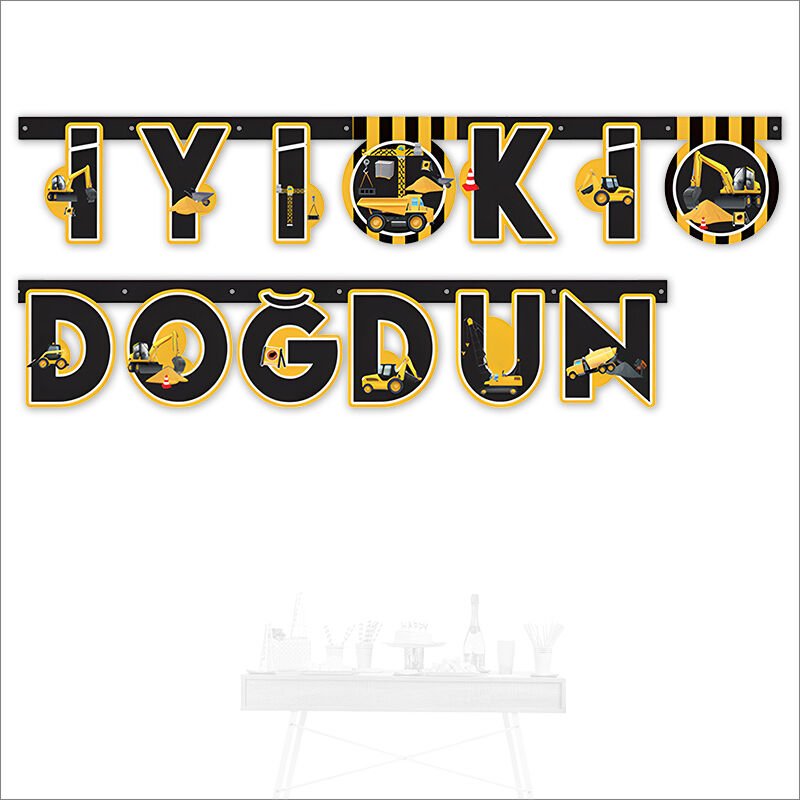 İnşaat Partisi İyiki Doğdun Yazı - 2 mt