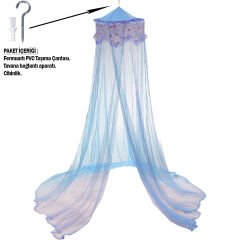 Yatak Gölgelikli Mega Boy Lüks Cibinlik Sineklik - Mavi