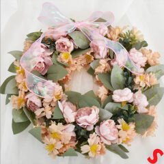 Hologram Efektli Organze Kurdele, 4 cm x 9,15 mt - Pembe