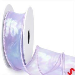 Hologram Efektli Organze Kurdele, 4 cm x 9,15 mt - Lila