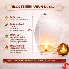 Dilek Feneri, Dilek Balonu Beyaz - 1 Adet