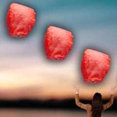 Dilek Feneri, Dilek Balonu Kırmızı - 3 Adet