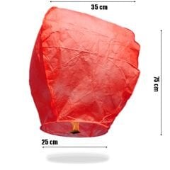 Dilek Feneri, Dilek Balonu Kırmızı - 3 Adet